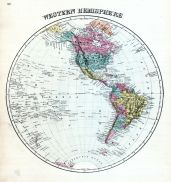 Western Hemisphere Map, Illinois State Atlas 1875